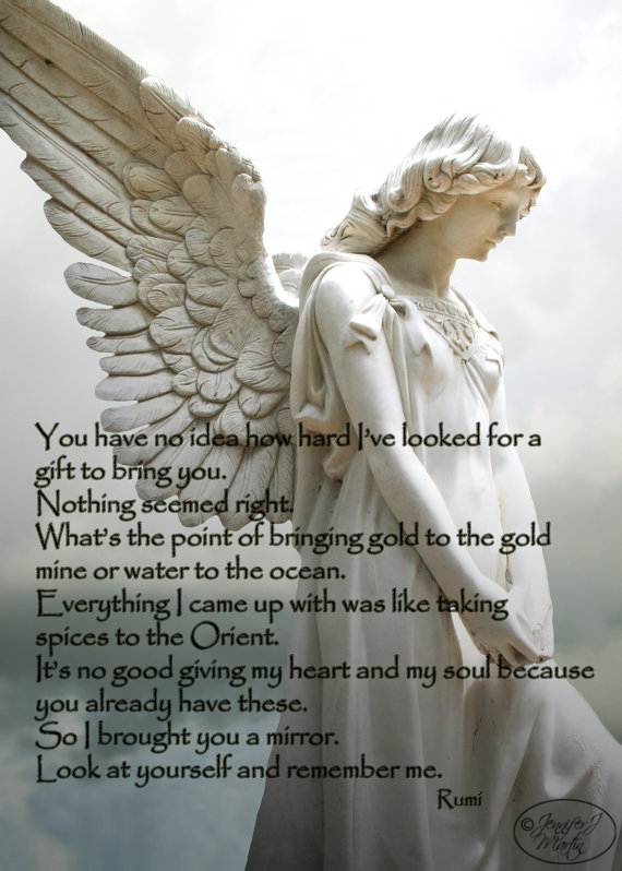 Rumi Quotes / On Wings of Angels / I Carry You in my Heart - 4 Card Set