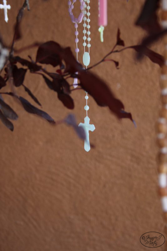 Rosaries - (Prayer Tree) Santa Fe, New Mexico - Closeup Card