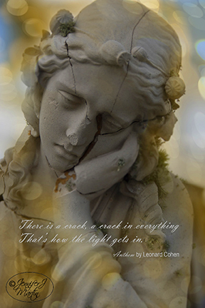 Angel - There is a Crack in Everything (Close Up) 5x7 Print in 8 x 10 mat
